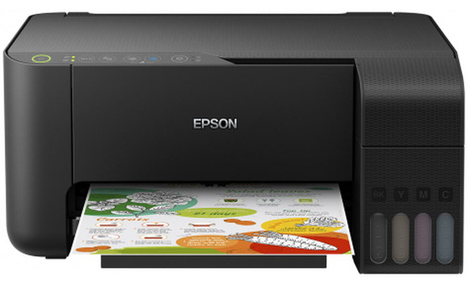МФУ струйный EPSON L3150, A4, цветной, струйный, черный [c11cg86409]