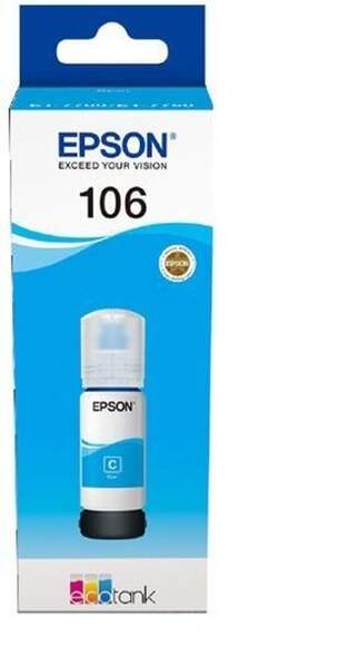 Картридж EPSON 106C, голубой [c13t00r240]