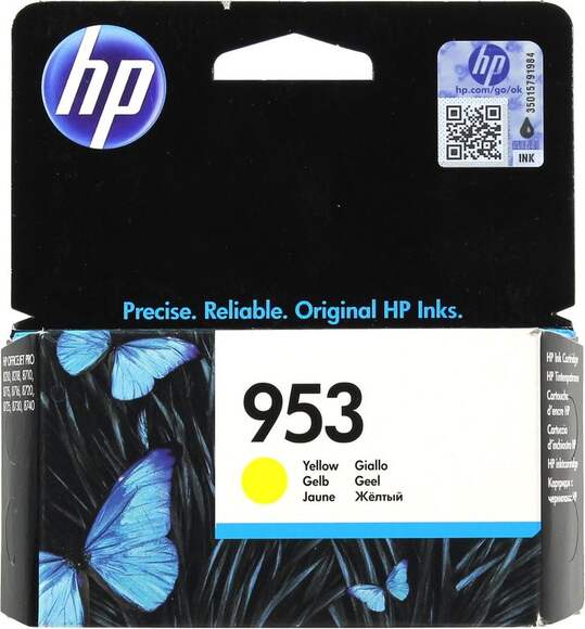 Картридж HP 953, желтый [f6u14ae]