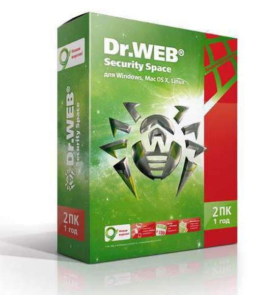 Антивирус DR.WEB Security Space 2 ПК 1 год Новая лицензия BOX [bhw-b-12m-2-a3]