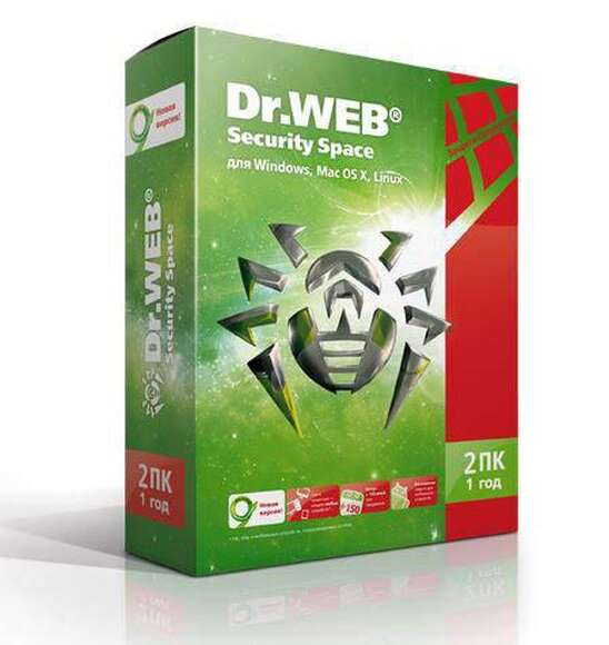 Антивирус DR.WEB Security Space 2 ПК 1 год Новая лицензия BOX [bhw-b-12m-2-a3]
