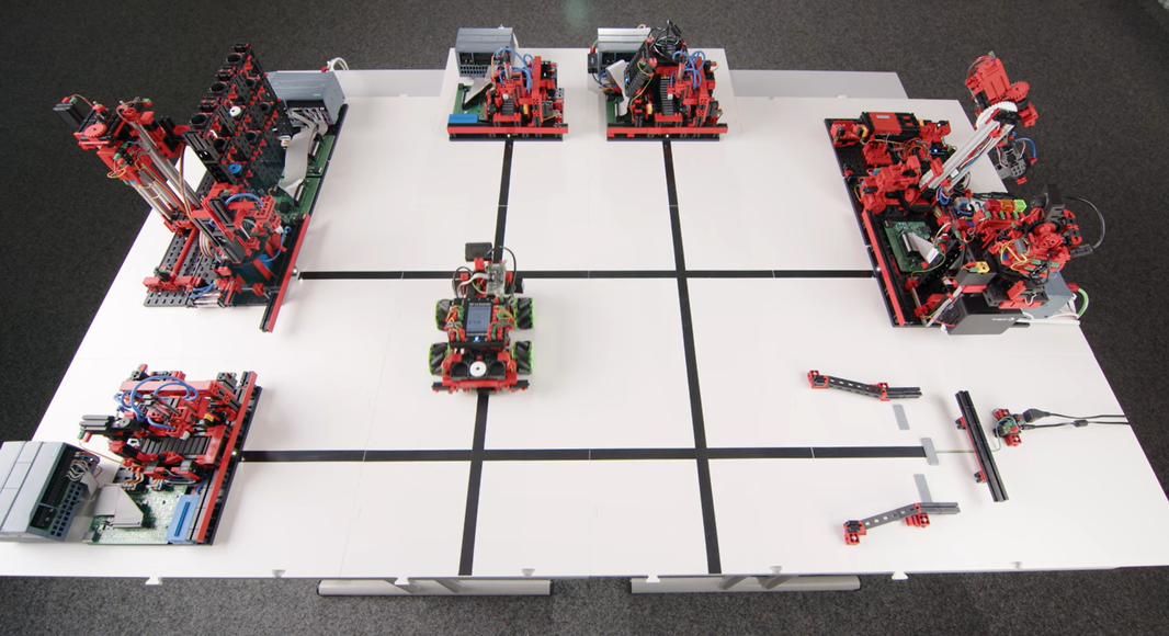 Производственная модульная линия / Agile Production Simulation 24V incl. PLC S7-1200 and Digital Twi