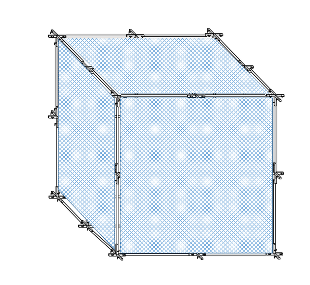 Оборудованная зона для полётов – куб для полётов 3х3х2.5м