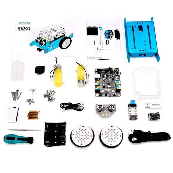 Базовый робототехнический набор mBotV1.1-Blue(Bluetooth Version)
