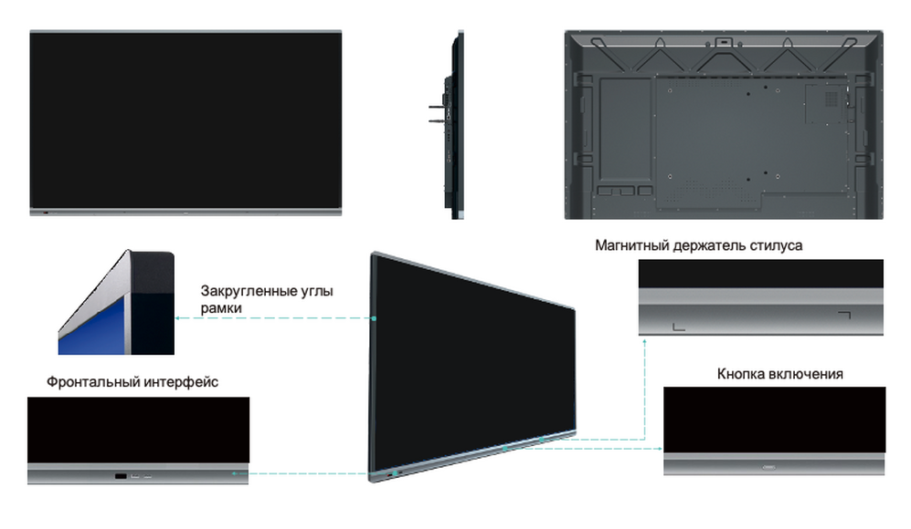 Интерактивная панель TeachTouch 6.5N 55", 8/128Гб, Android 12, 40 касаний, слот OPS