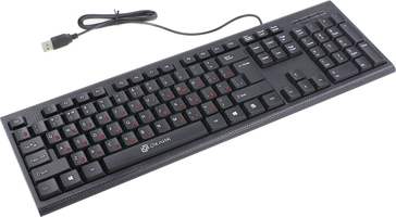 Клавиатура OKLICK 120M, черный, интерфейс: USB, стандартная, классической формы