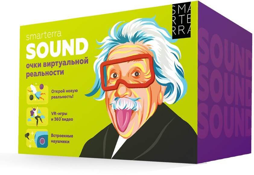 Очки виртуальной реальности Smarterra VR Sound,  черный [3dsmvrsdbk]