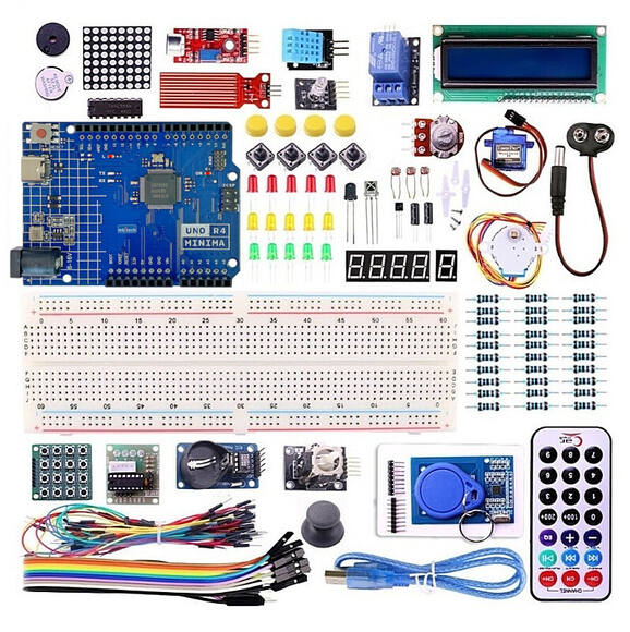 Образовательный стартовый набор №9 "Мастер Arduino UNO R4 Minima" + Книга "Изучаем Arduino UNO R4"  
