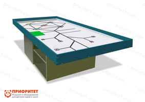 Стол для соревнований по робототехнике «Чемпион» (бирюзовый борт) 