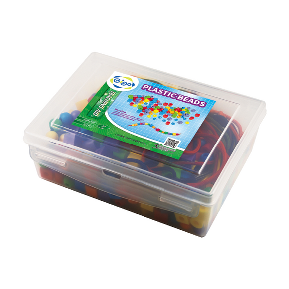 Обучающий набор PLASTIC BEADS / Шнуровка - Пластиковые бусы , 3+