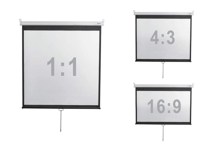 Экран настенный Digis DSOD-1104 (Optimal-D, формат 1:1, 100", 186x189, рабочая поверхность 180x180, 