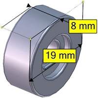 Установочное кольцо на вал круглого сечения с лыской серии TETRIX PRIME   (2 шт в упаковке)
