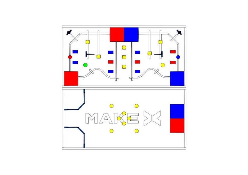 Набор: соревновательное поле с элементами MakeX 2019 City Guardian Arena